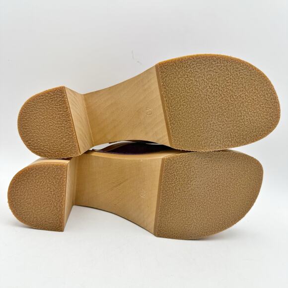 Swedish Hasbeens Womens Sophisticated Slip In Heels EU 40 US 10 Purple Suede EUC - Picture 12 of 14